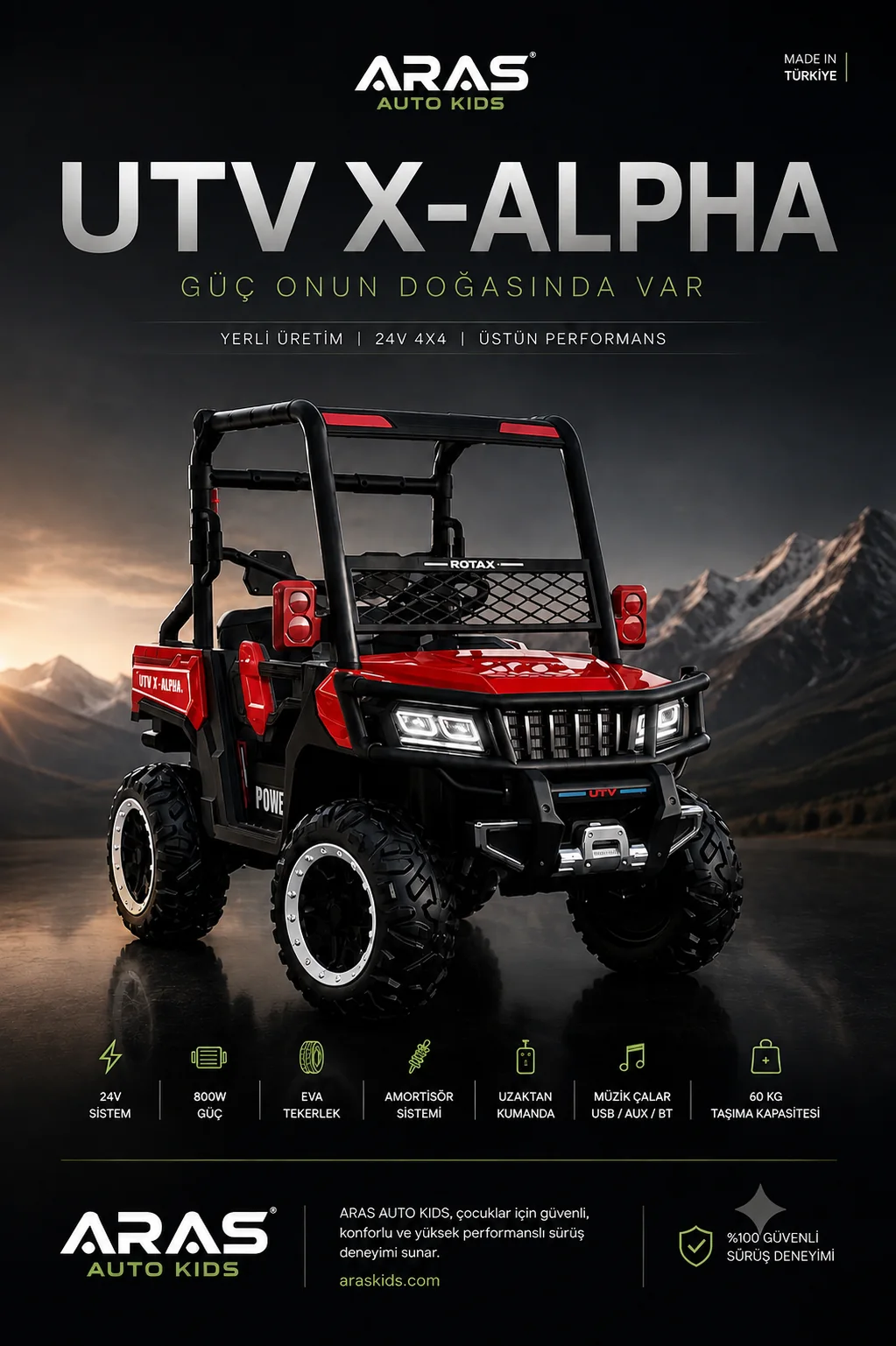 Kırmızı UTV X-ALPHA tanıtım afişi
